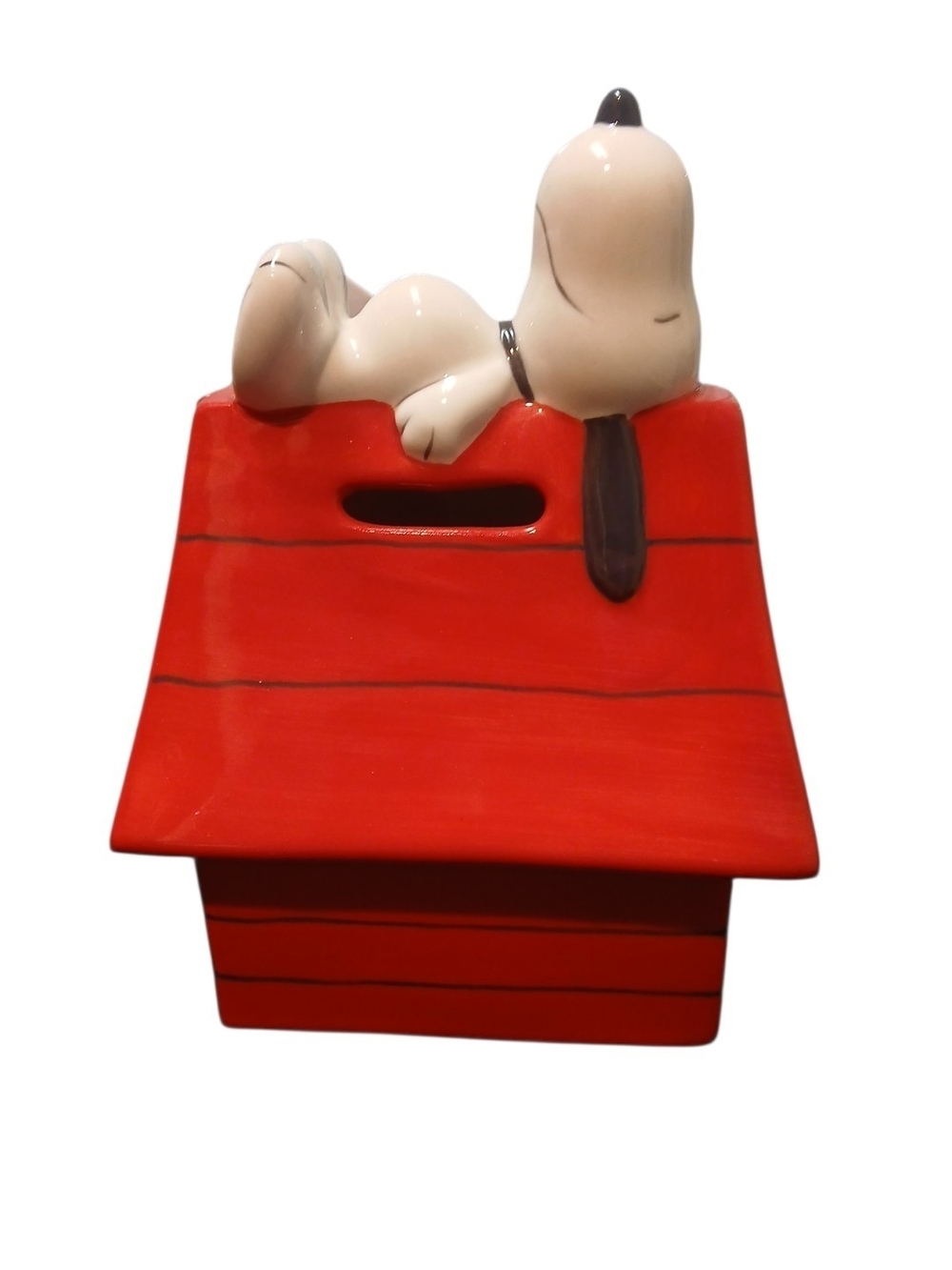 Peanuts -Authentic Ceramic Snoopy Bank, Snoopy Sleeping on Your Money, - Picture 4 of 8